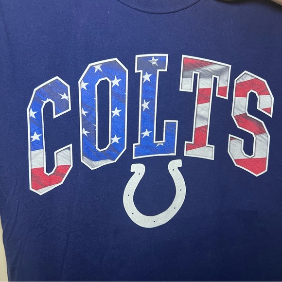 Men's Indianapolis Colts Navy Banner
Wave Logo T-Shirt Medium - Picture 3 of 4
